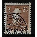 DENMARK 1942 KING CHRISTIAN X 25 ORE BROWN SG 3...