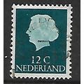 NETHERLANDS 1953 12c TURQUOISE QUEEN JULIANA SG...