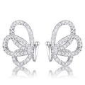 45 Ct CZ Butterfly Stud Earrings