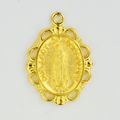 GOLD OVER SILVER OUR LADY OF GUADALUPE MEDAL NE...