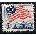 USA 1963 SG1211 usa77 Flag & White House 5c Use...