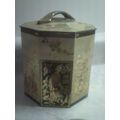 Decorative tin asian scene vivid colors made in...