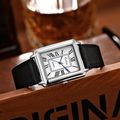 Gents White Tank Square Face Roman Numerals Bla...