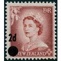 New Zealand 1958 2d on 1½d brown-lake Stars err...