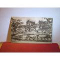 ROSE GARDEN, WOOLTON WOOD, LIVERPOOL. used vintage postcard 1940 pm =