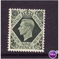 GREAT BRITAIN 1937 GEORGE VI SG 473 9d DEEP OLI...