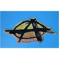 Anarchy Eyewear Logo Sticker Black on Yellow color