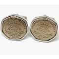 Premium 1985 British 20p Coin cufflinks 40th Bi...