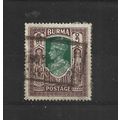 Burma.SG62 5r Green and Brown.Fine Used.Jul25a