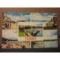 multiview, TENBY, Wales used postcard 1960s pm #