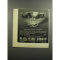 1952 Black, Star & Gorham Sterling Silver Bowl Advertisement