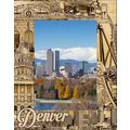 Denver Colorado Laser Engraved Wood Picture Fra...