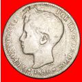 CHILD: SPAIN ★ 1 PESETA 1896 PGV SILVER! LOW ST...