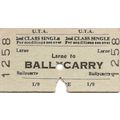 U.T.A. Edmondson Ticket - Larne to Ballycarry
