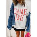 Red Vintage Washed GAME DAY Graphic Baggy Sweat...