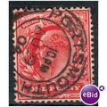 GB stamps 1902-10 KEV11 - 1d SG219 Portsmouth 2