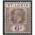 St Lucia 1926 SG102 6d Grey-Purple & Purple Mou...
