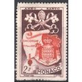 Monaco stamps 1951 - SG441 - 2f red & Purple St...