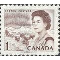 CANADA, Queen Elizabeth II, dog sled team, brow...