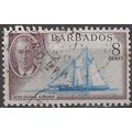 Barbados 1950 SG276 8c Bright Blue & Purple-Bro...