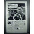 1963 MONY Insurance Ad - I'm A Stockbroker