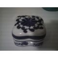 Bombay blue and white Trinket box
