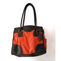 St. John's Bay Orange & Brown Handbag Pebbled T...