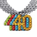 40 Charm on Beads Happy Birthday Bead Necklace ...