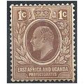 East Africa & Uganda Prot 1907 SG34 1c Brown Mt...