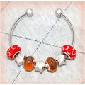 Sale Star Charm European Beads Silver Plated Br...