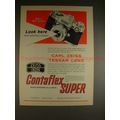 1961 Zeiss Contaflex Super Camera Ad - Look Here!!