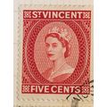 St Vincent Queen Elizabeth II 1955 5c Scarlet U...