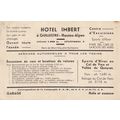 Hotel Imbert French Advertising Postcard