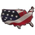 USA Outline with Flag Foil Fridge Magnet