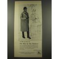 1956 Burberry Coat Ad - A table up front for The Man in The Burberry