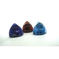 Small clear triangle blue brown purple hair cla...