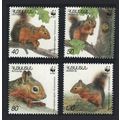 Armenia WWF Squirrel 4v 2001 MNH SG#484-487 MI#...