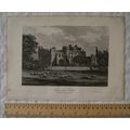 Vintage engraving Hawarden Castle