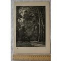 Vintage engraving The Tower of Merton from the ...