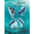 CENTRAL AFRICA 2013 SHEET MNH WHALES MARINE LIF...