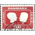 DENMARK, Princess Margrethe and Count Henri's wedding, red 1967, 50ore, #2