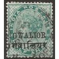 Gwalior (ICS) 1889 SG16 1/2a Blue-Green Fine Us...