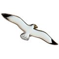 Seagull Flying Bird Seaside 35mm Metal Enamel P...
