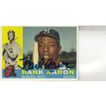 HANK AARON 1960 AUTOGRAPHED MILWAUKEE BRAVES HO...