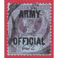 GB QV 1896 2.5d PURPLE/BLUE ARMY OFFICIAL SGO45 GU