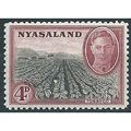 Nyasaland 1945 SG149 4d Black & Scarlet Mounted...