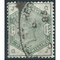 1883 SG196 1/- Dull Green Good+/Fine Used Check...