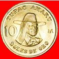 HAT: PERU ★ 10 SOLES OF GOLD 1978 MINT LUSTER! ...