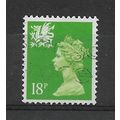 Wales.W48 18p Bright Green.Fine Used.Mar19