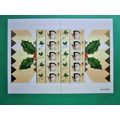 2000 ROYAL MAIL GENERIC SMILERS SANTA SHEET ISS...